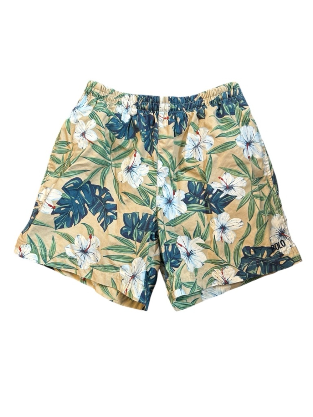 VTG Polo Ralph Lauren 90s Polo Sport Swim Trunks S Tropical Hawaiian Festival